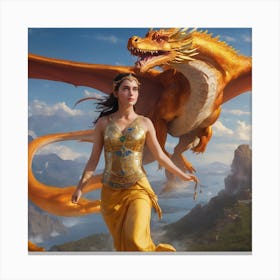 Dragon girl Canvas Print