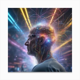 Man With A Brain 4 Canvas Print