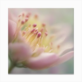 A Close Up Of A Delicate Bird Bud Just Beginning To Bloom, With Soft Petals And Hints Of Vibrant Col (4) Canvas Print