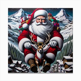 Santa Claus S Present Of Peace 11 Canvas Print