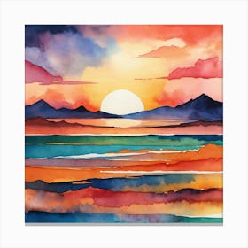 Sunset Painting Canvas Print