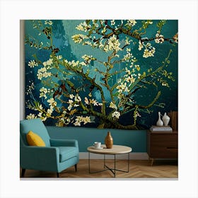 Default Almond Blossom Vincent Van Gogh Living Room Art 2 Canvas Print