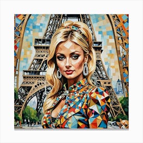 Paris Hilton In Paris Canvas Print