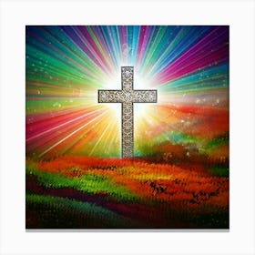 Firefly Religious Easter Cross Background 2430 Leinwandbild