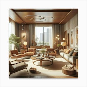 Modern Living Room 29 Canvas Print