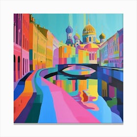 Abstract Travel Collection St Petersburg Russia 3 Canvas Print