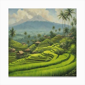 Rice Terraces Canvas Print