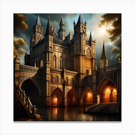 Waterside Castle Canvas Print