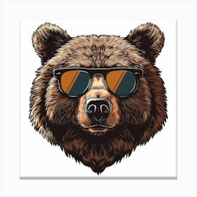 Bear In Sunglasses 2 Canvas Print