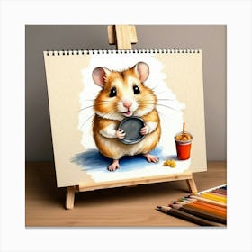 Hamster Painting 11 Canvas Print