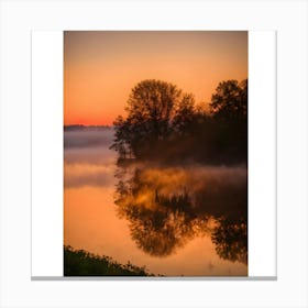 Sunrise On The River 1 Canvas Print