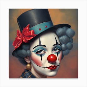 Clown Portrait Canvas Print