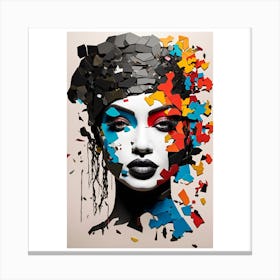 Woman'S Face Canvas Print