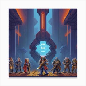 Warhammer 40k pixel 04 Canvas Print