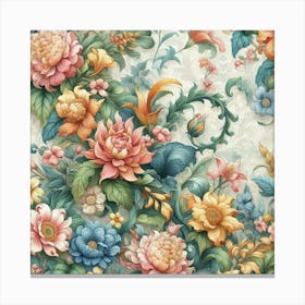 Floral Wallpaper 3 Canvas Print