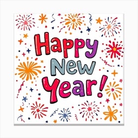 Happy New Year 6 Canvas Print