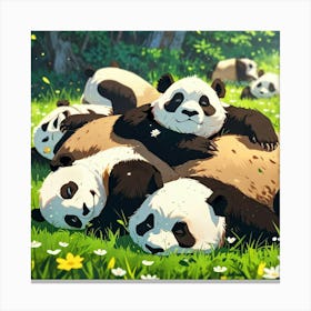 Panda Bears 1 Canvas Print