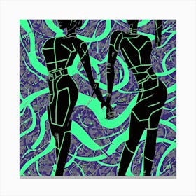 Two Women Holding Hands Canvas Print