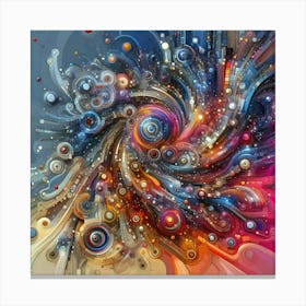 Abstract trippy Painting Canvas Print