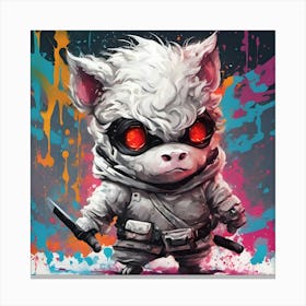 Samurai Pig 1 Canvas Print