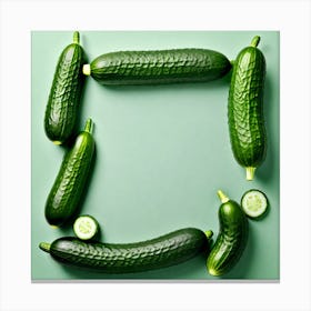 Cucumbers In A Frame 2 Canvas Print