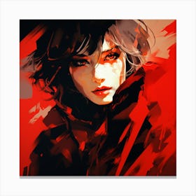 Woman In Red Canvas Print