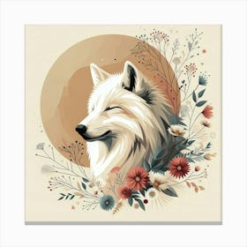 A peaceful wolf 2 Canvas Print