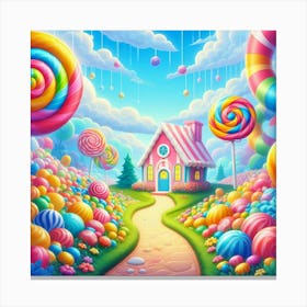 Candy House Canvas Print