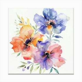 Watercolor Flowers 46 Canvas Print