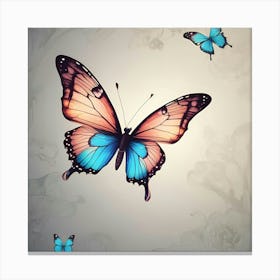 Butterfly Wallpaper Canvas Print