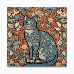 william morris cat Canvas Print