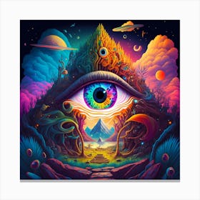 Trippy third eye Canvas Print