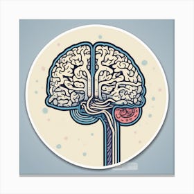 Human Brain Illustration 4 Canvas Print