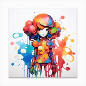 Colorful Girl Canvas Print