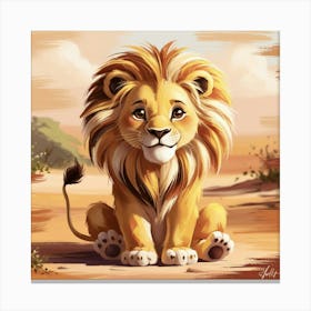 Cute Lion Canvas Print