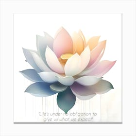 Inspirational Quotes (17) Lotus Flower Canvas Print