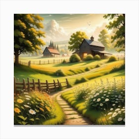Farm Landscape 32 Canvas Print