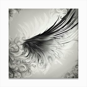 Black and White Abstract Art 5 Canvas Print