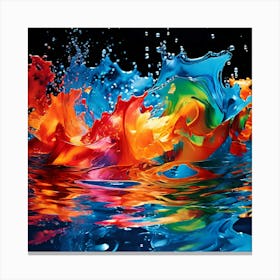 Colorful Splash 1 Canvas Print