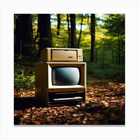 Tv In The Woods Canvas Print