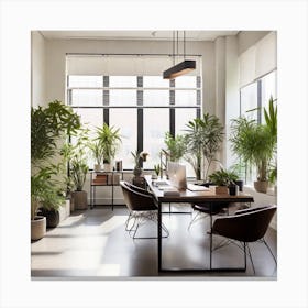 Leonardo Diffusion Xl A Beautiful Welllit Modern Office With S 0 Canvas Print