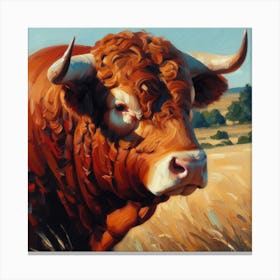 Limousin Bull (1) Canvas Print