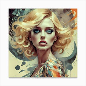 Portrait Of A High Fashion Model Canvas Print