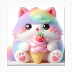 Rainbow Cat 2 Canvas Print