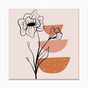 Flower Illustration boho art Canvas Print