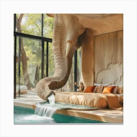 Elephant Bedroom Canvas Print