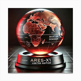 A Collectible Miniature Mars Globe For The Ares X1 Canvas Print