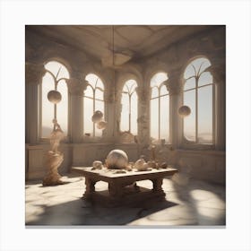 Room With A Table 2 Canvas Print