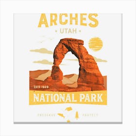 Arches National Park Delicate Arch Vintage Utah Gift Canvas Print