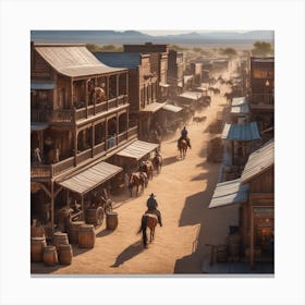 Western Town 6 Canvas Print